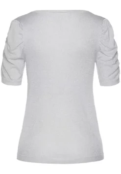 Hot Vivance Kurzarmpullover Silberfarben