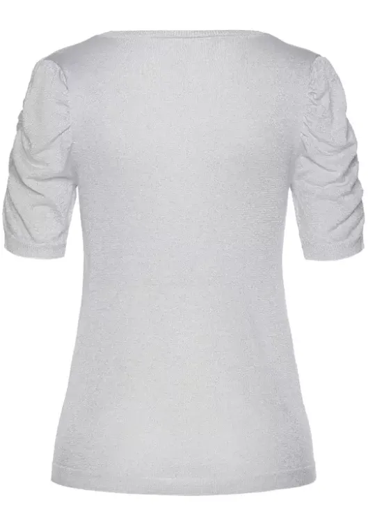 Hot Vivance Kurzarmpullover Silberfarben