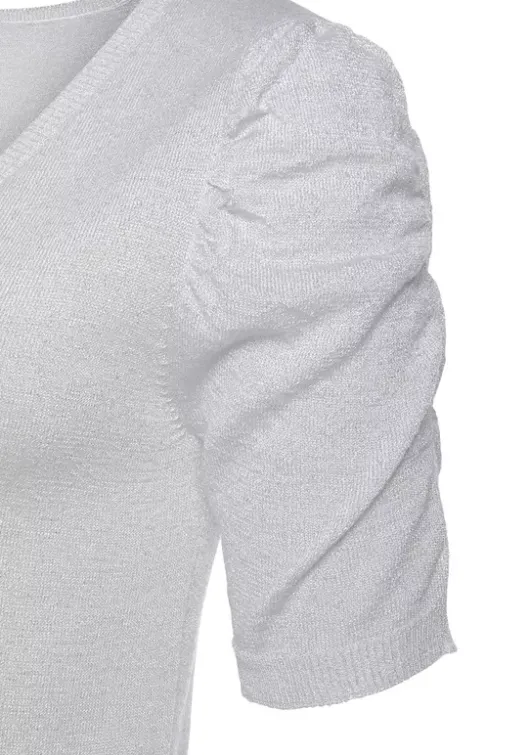Hot Vivance Kurzarmpullover Silberfarben