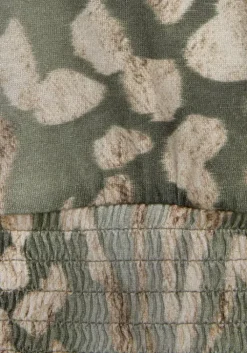 Best LASCANA Kurzarmshirt Taupe-Grun-Bedruckt