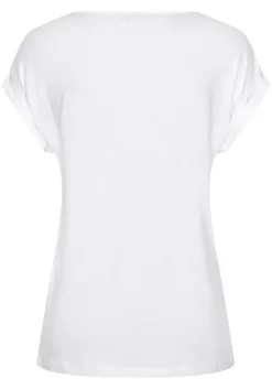 Hot LASCANA Kurzarmshirt Weis-Bedruckt
