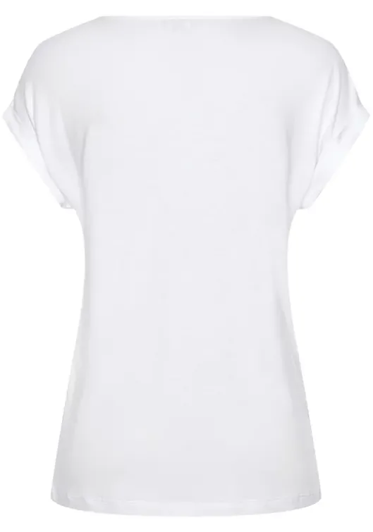 Hot LASCANA Kurzarmshirt Weis-Bedruckt