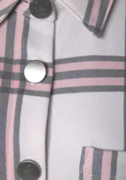 Best LASCANA Kurzjacke Grau-Rosa-Creme-Kariert