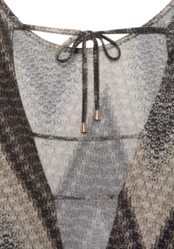 New LASCANA Kurzoverall Schwarz-Braun-Creme Bedruckt