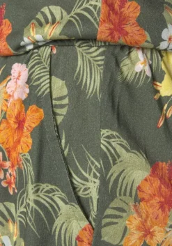 Clearance LASCANA Kurzoverall Khaki Bedruckt