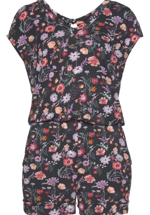 LASCANA Kurzoverall Geblumt