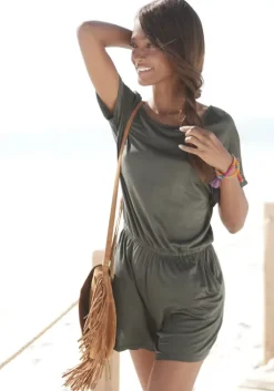 New LASCANA Kurzoverall Dunkelgrun