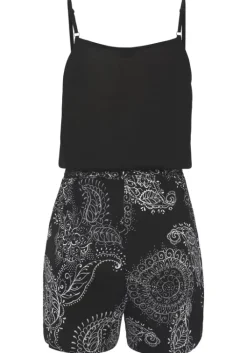 Discount Vivance Kurzoverall Schwarz-Weis Bedruckt