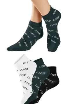 Hot LSCN by LASCANA Kurzsocken 1X Schwarz, 1X Weis, 1X Petrol