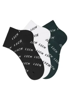 Hot LSCN by LASCANA Kurzsocken 1X Schwarz, 1X Weis, 1X Petrol