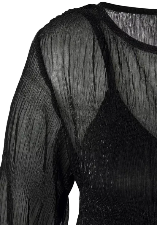 New LASCANA Langarmbluse Schwarz