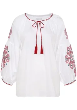 Online LASCANA Langarmbluse Weis-Rot-Blau