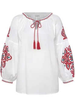 Online LASCANA Langarmbluse Weis-Rot-Blau