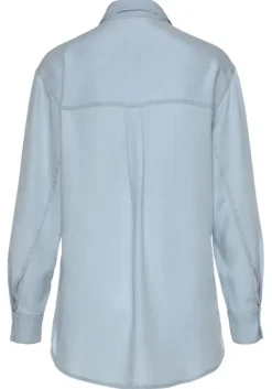 Outlet Vivance Langarmbluse Blue Washed