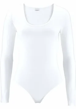 Clearance Vivance Langarmbody Schwarz, Weis