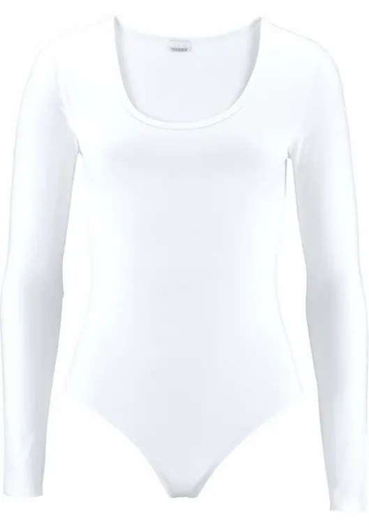 Clearance Vivance Langarmbody Schwarz, Weis