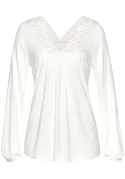 Outlet LASCANA Langarmshirt Creme