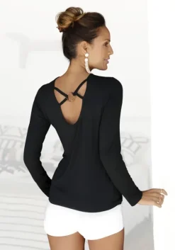 Discount LASCANA Langarmshirt Schwarz
