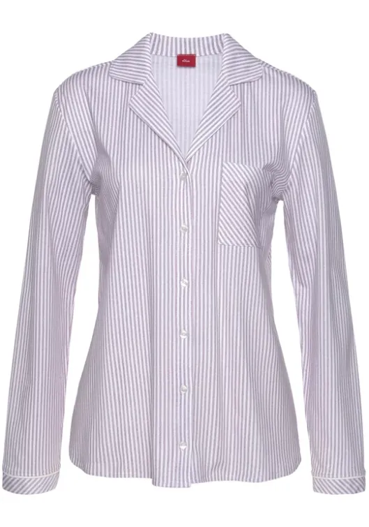 Best s.Oliver Langarmshirt Bordeaux Weis Gestreift