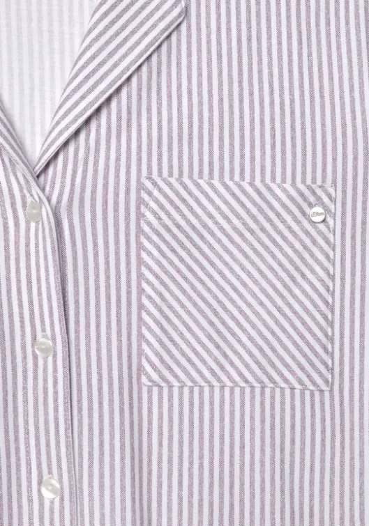 Best s.Oliver Langarmshirt Bordeaux Weis Gestreift