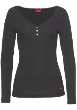 Sale s.Oliver Langarmshirt Schwarz