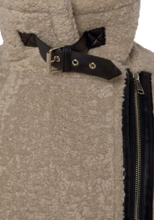 Outlet Buffalo Langmantel Beige-Schwarz