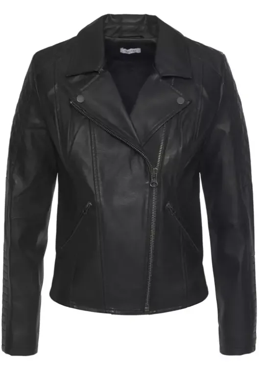 Clearance LASCANA Lederimitatjacke Schwarz