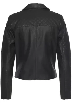 Clearance LASCANA Lederimitatjacke Schwarz