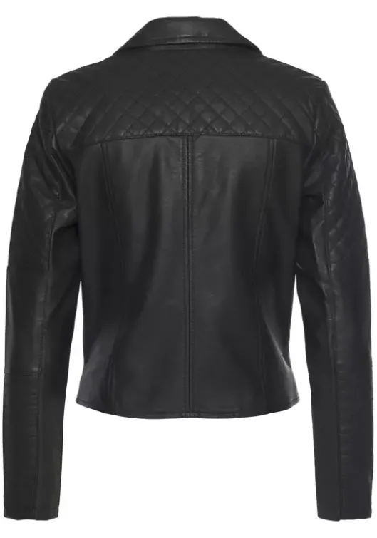 Clearance LASCANA Lederimitatjacke Schwarz