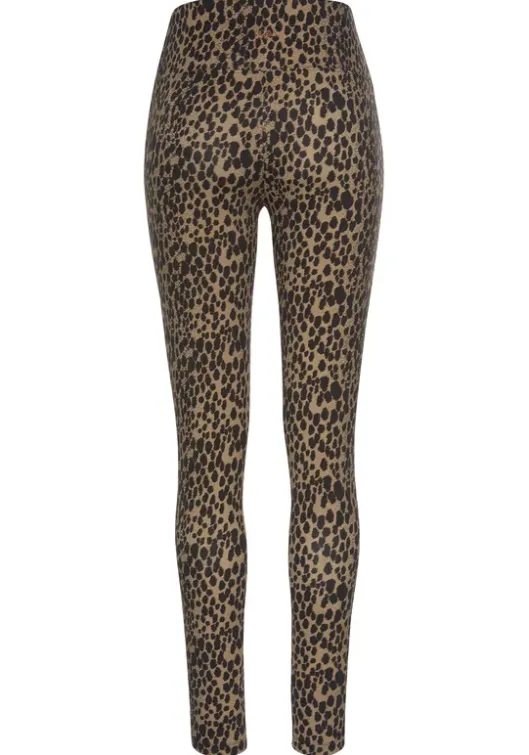 Discount Buffalo Leggings Camelfarben-Schwarz-Leo