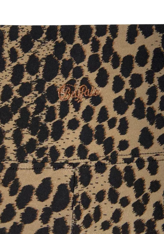 Discount Buffalo Leggings Camelfarben-Schwarz-Leo