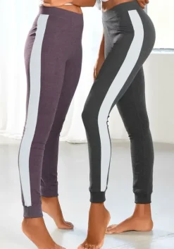 Discount Arizona Leggings Anthrazit-Meliert, Pflaume