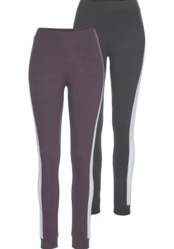 Discount Arizona Leggings Anthrazit-Meliert, Pflaume