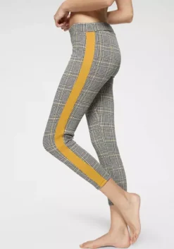 Online Bench. 7/8-Leggings Kariert-Curry