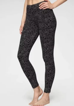 Discount H.I.S Leggings Schwarz-Bedruckt, Schwarz-Uni