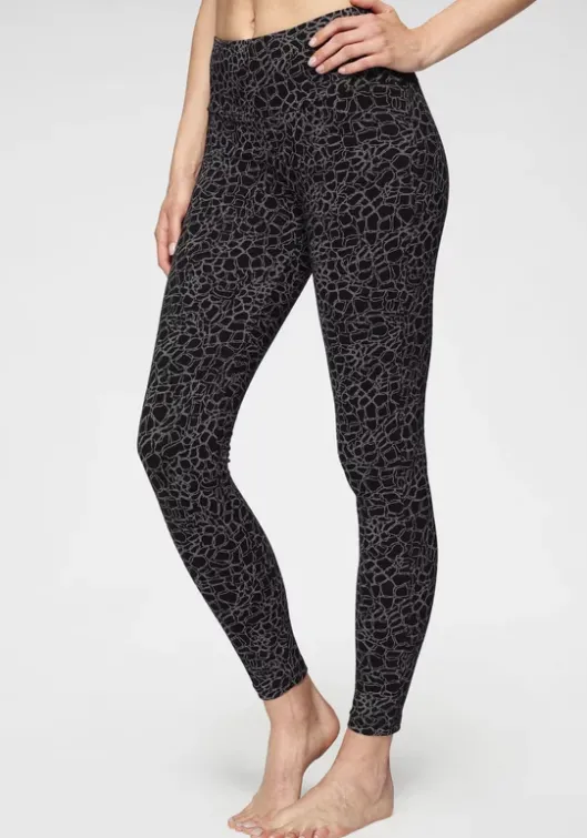 Discount H.I.S Leggings Schwarz-Bedruckt, Schwarz-Uni