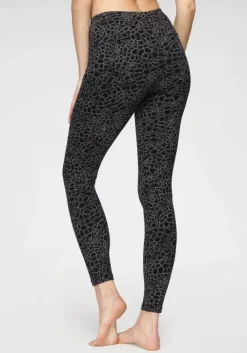 Discount H.I.S Leggings Schwarz-Bedruckt, Schwarz-Uni