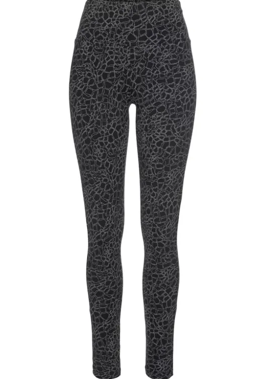 Discount H.I.S Leggings Schwarz-Bedruckt, Schwarz-Uni