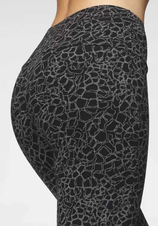 Discount H.I.S Leggings Schwarz-Bedruckt, Schwarz-Uni