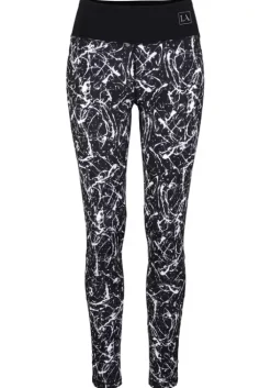 Online LASCANA ACTIVE Leggings"Splash" Schwarz-Marmoriert-Weis