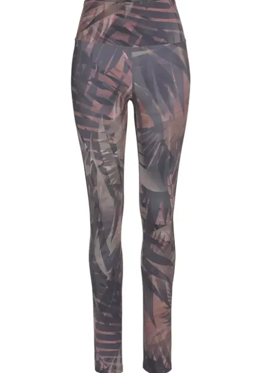 Discount LASCANA ACTIVE Leggings"Tropical" Gemustert-Braun-Beige-Grau