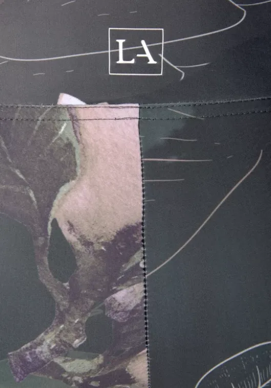 LASCANA ACTIVE Leggings"Tropical" Gemustert-Khaki-Hellrosa