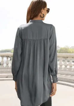 New LASCANA Longbluse Dunkelgrau
