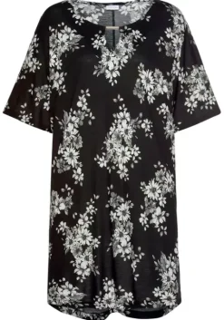 LASCANA Longshirt Schwarz-Bedruckt