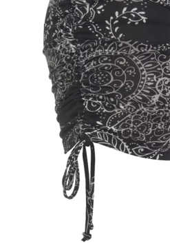 Hot Vivance Longshirt Schwarz-Weis Bedruckt