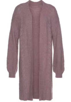 New LASCANA Longstrickjacke Dunkelrose