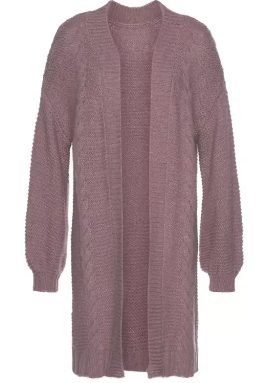 New LASCANA Longstrickjacke Dunkelrose