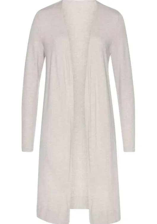 Hot LASCANA Longstrickjacke Beige-Meliert