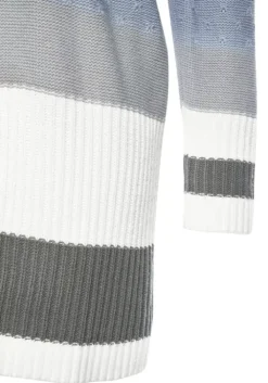Clearance LASCANA Longstrickjacke Blau-Creme-Grau