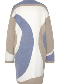 Sale LASCANA Longstrickjacke Creme-Beige-Blau